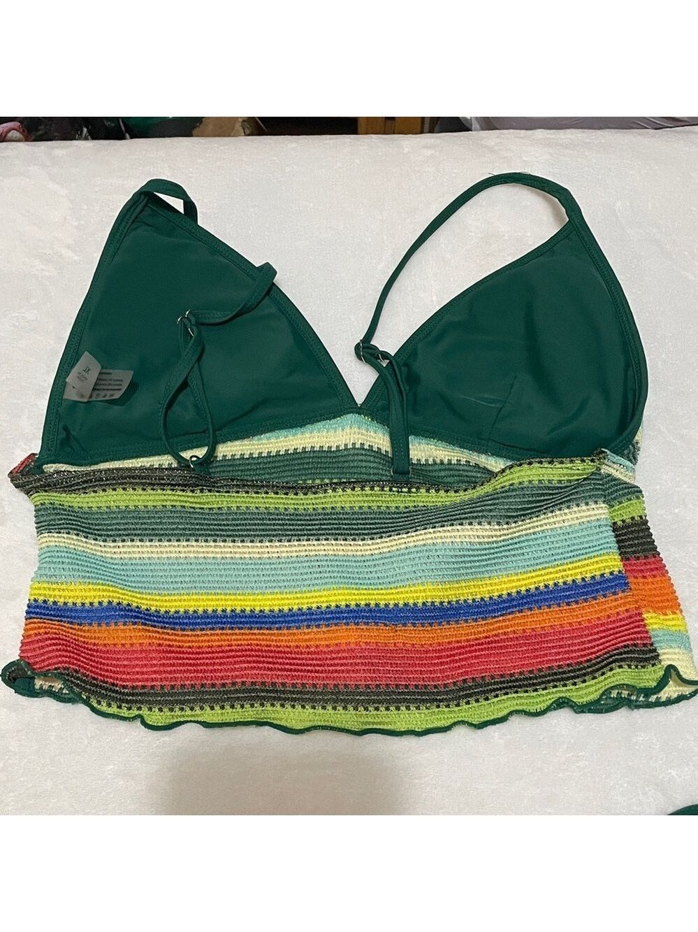 Seamolly Striped Tie Side Tankini Set Sz XL - Picture 7 of 8